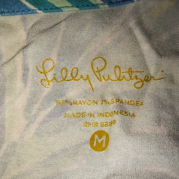 Lilly Pulitzer Sophiletta Dress Bennet Blue Showstopper Print UPF 50+ Size M - Picture 12 of 17